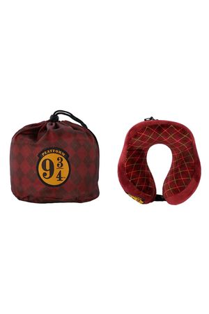 Almohada de Viaje Vinotinto Plataforma Nueve y Tres Cuartos Harry Potter
