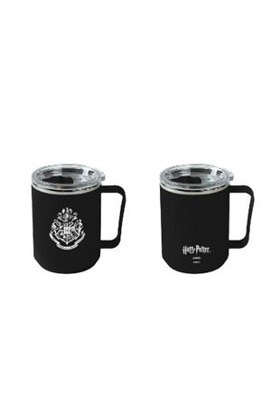 Taza de Acero Negro Hogwarts Harry Potter