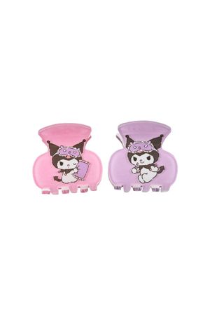 Ganchos Para El Cabello (2 Unidades) Colección Kuromi Sanrio