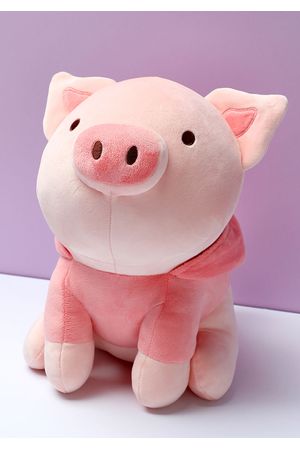 Peluche Lechón Sentado Con Capucha de Conejo