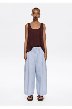 pantalón acampanado a rayas