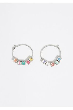 zarcillos de aro con dados