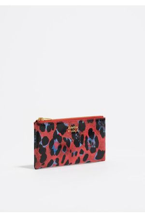 monedero con textura animal print