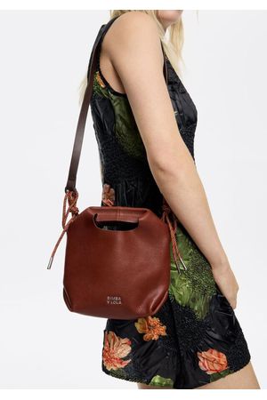 Cartera Paper Mini Piel Castaña