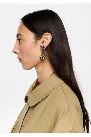 zarcillos de corazones con texturas