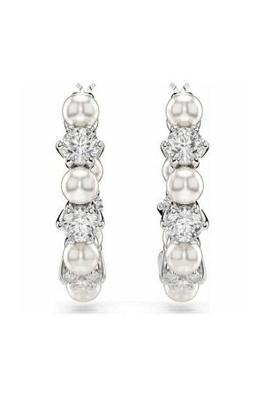 Zarcillos de aro Matrix Perla de cristal