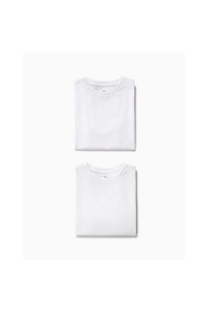 2 Piezas de Camisetas Manga Corta Blanco