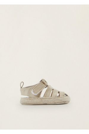 Sandalias de Tela y Yute Para Recién Nacido