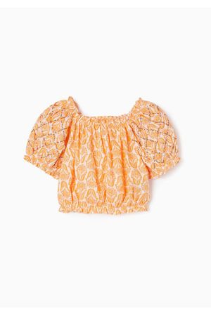 Blusa Estampada Manga Globo