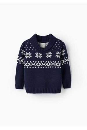 Súeter de Punto Grueso con Motivo