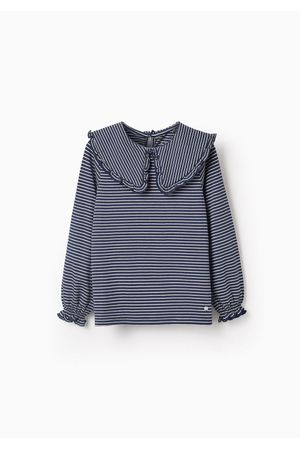 Camiseta con cuello y volantes