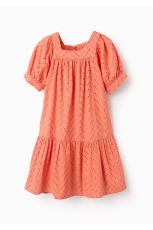 Vestido de algodón con bordado inglés