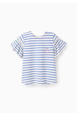 Camiseta de algodón a rayas 'siete olas'