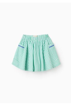 Falda a rayas con pantalón integrado