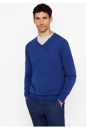 Jersey algodón cashmere cuello pico