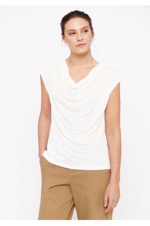 Top drapeado de punto