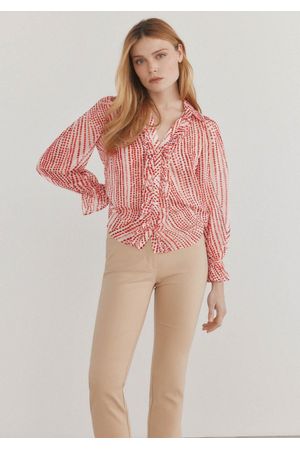 Blusa fluida con escote pico