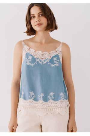 Top lencero bordado