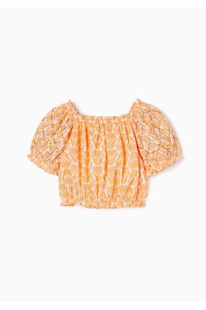 Blusa Estampada Manga Globo