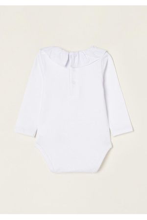 Body En Jersey de Algodón con Volante