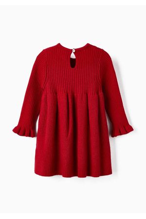 Vestido de Manga Comprida En Punto Acanalado