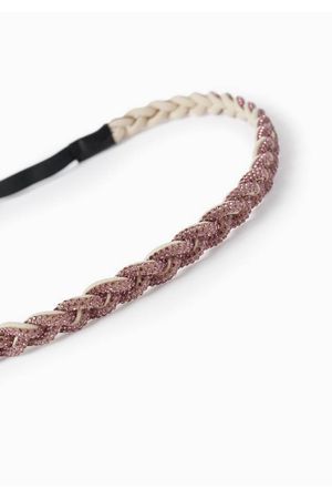 Cinta de Pelo Trenzada con Brillantes