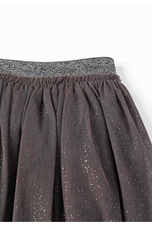 Falda de Tul con Brillantes E Hilos de Lúrex