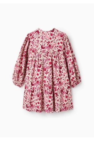 Vestido estampado de manga larga