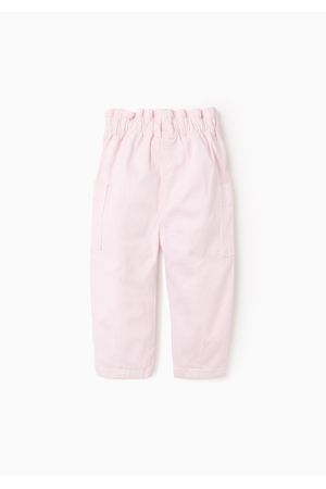 Pantalón de Sarga con Bolsillos Cargo 'Paperbag'