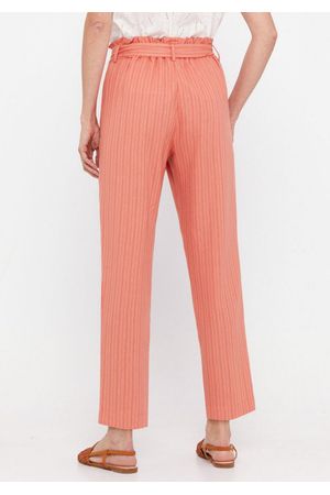 Pantalón largo con cinturón lazada