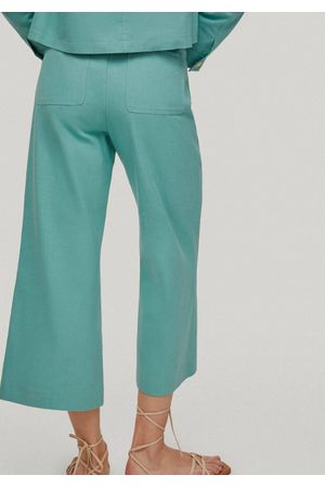 Pantalon culotte bolsillos plastron