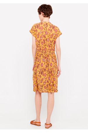 Vestido punto plisado estampado