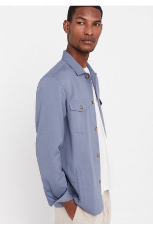Sobrecamisa lisa algodón lino