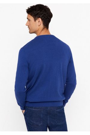 Jersey algodón cashmere cuello pico
