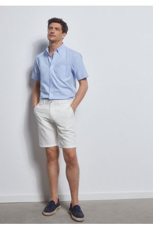 Camisa non iron manga corta lisa