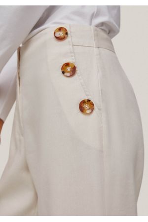 Pantalón cropped culotte con botones