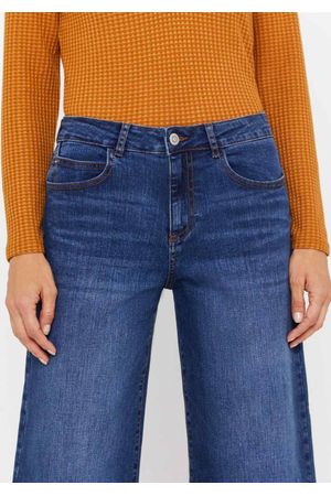 Jeans fit palazzo crop
