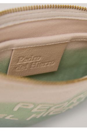 Bolso pouch canvas logo bordado