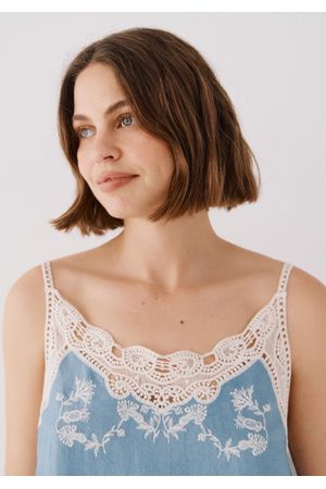 Top lencero bordado