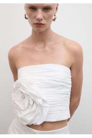 Top fruncido maxi flor