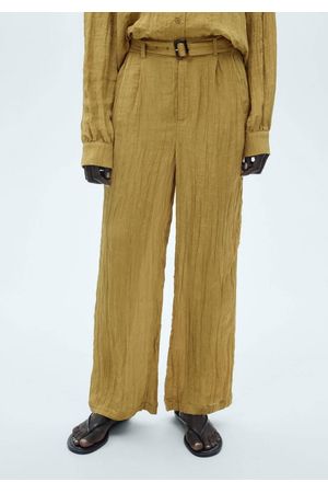 Pantalón textura cinturón