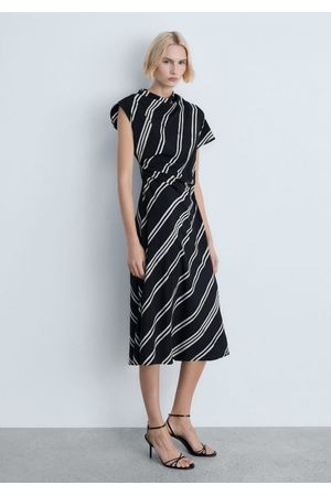 Vestido midi estampado rayas