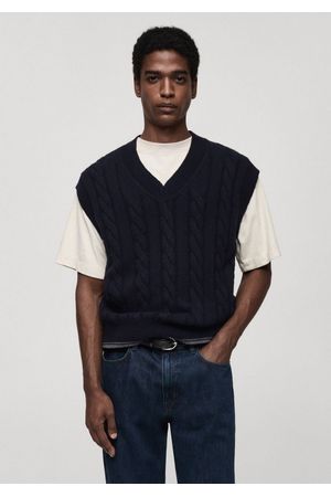 Chaleco trenzado mezcla lana