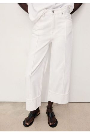 Jeans Wideleg Crop Bajo Vuelto