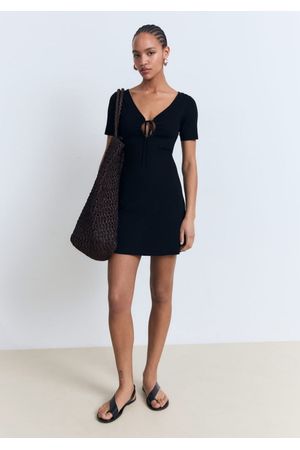 Vestido Punto Escote Lazo