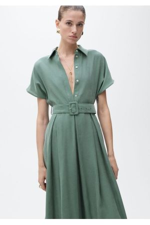 Vestido Midi Evasé Cinturón