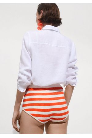 Shorts punto rizado canalé rayas