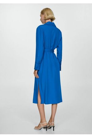 Vestido lyocell camisero lazo