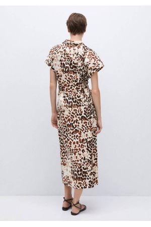 Vestido animal print lazo