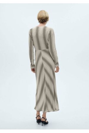 Vestido estampado rayas lazo